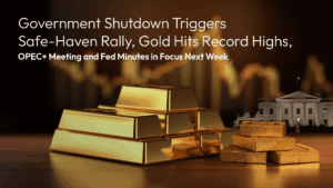 En savoir plus sur l'article Amillex Daily Market Commentary: Government Shutdown Triggers Safe-Haven Rally, Gold Hits Record Highs, OPEC+ Meeting and Fed Minutes in Focus Next Week