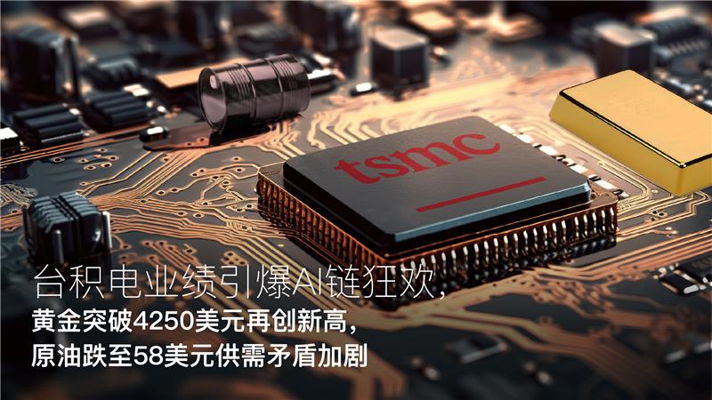 Hiện tại bạn đang xem Amillex每日汇评：台积电业绩引爆AI链狂欢，黄金突破4250美元再创新高，原油跌至58美元供需矛盾加剧