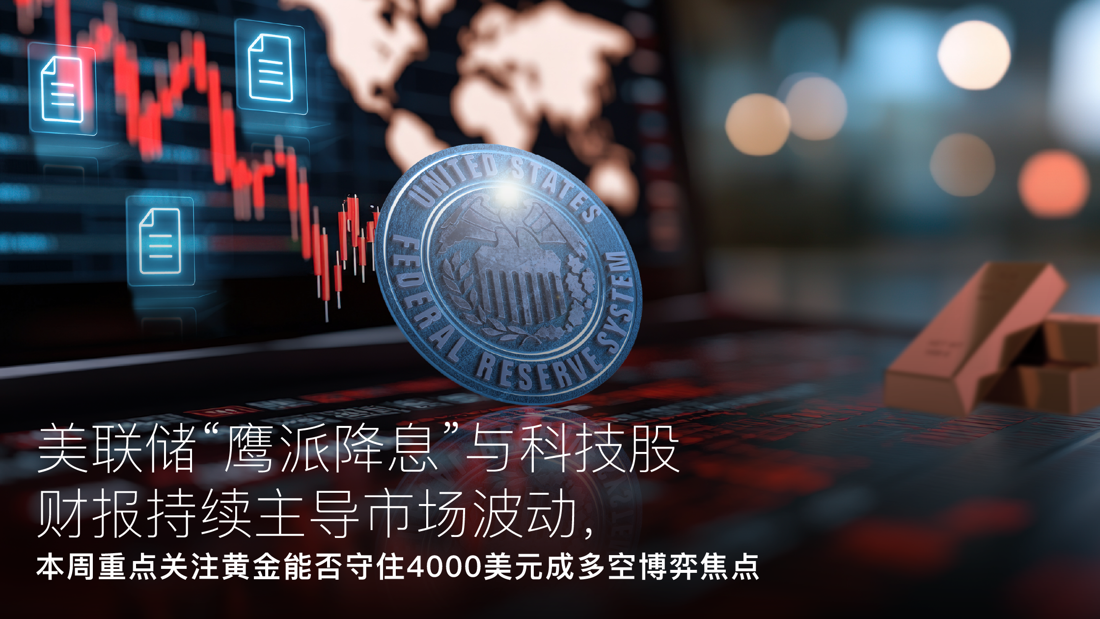 Read more about the article Amillex每日汇评：美联储“鹰派降息”与科技股财报持续主导市场波动，本周重点关注黄金能否守住4000美元成多空博弈焦点