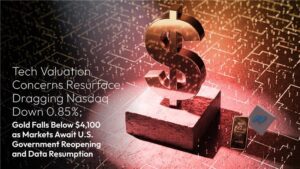 기사에 대해 자세히 알아보세요 Amillex Daily Market Review: Tech Valuation Concerns Resurface, Dragging Nasdaq Down 0.85%; Gold Falls Below $4,100 as Markets Await U.S. Government Reopening and Data Resumption