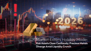 この記事の続きを読む Amillex Daily Market Commentary | Market Enters Holiday Mode: Risk Assets Close Cautiously; Precious Metals Diverge Amid Liquidity Crunch 