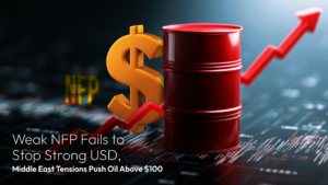 En savoir plus sur l'article Amillex Daily Market Commentary | Weak NFP Fails to Stop Strong USD, Middle East Tensions Push Oil Above $100 