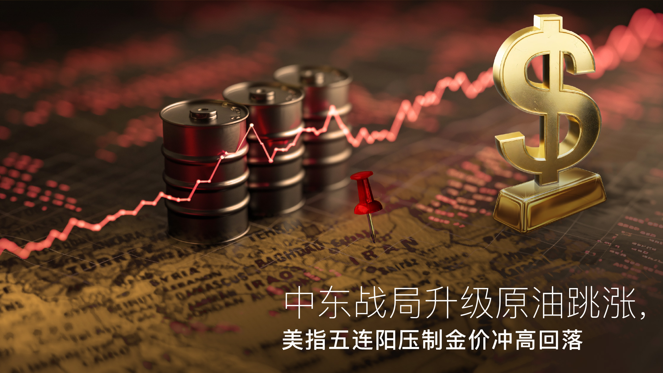 You are currently viewing Amillex安迈每日汇评｜中东战局升级原油跳涨，美指五连阳压制金价冲高回落