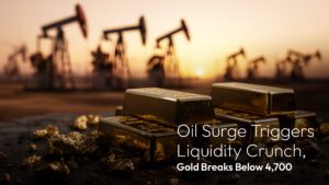 En savoir plus sur l'article Amillex Daily Market Update | Oil prices surge sharply, triggering liquidity tightening, while gold prices come under pressure and fall below the 4,700 level.