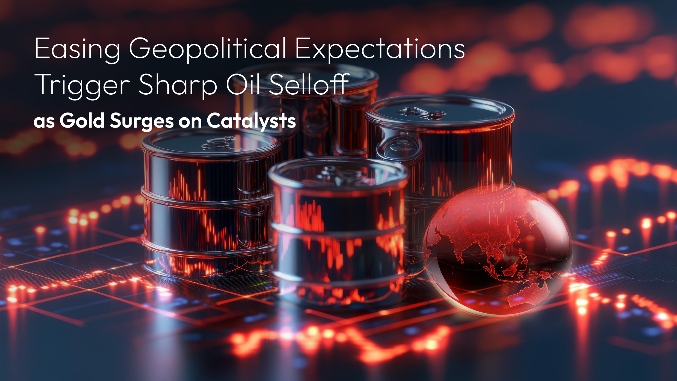 شما در حال حاضر در حال مشاهده هستید Amillex Daily Market Commentary | Easing Geopolitical Expectations Trigger Sharp Oil Selloff as Gold Surges on Catalysts
