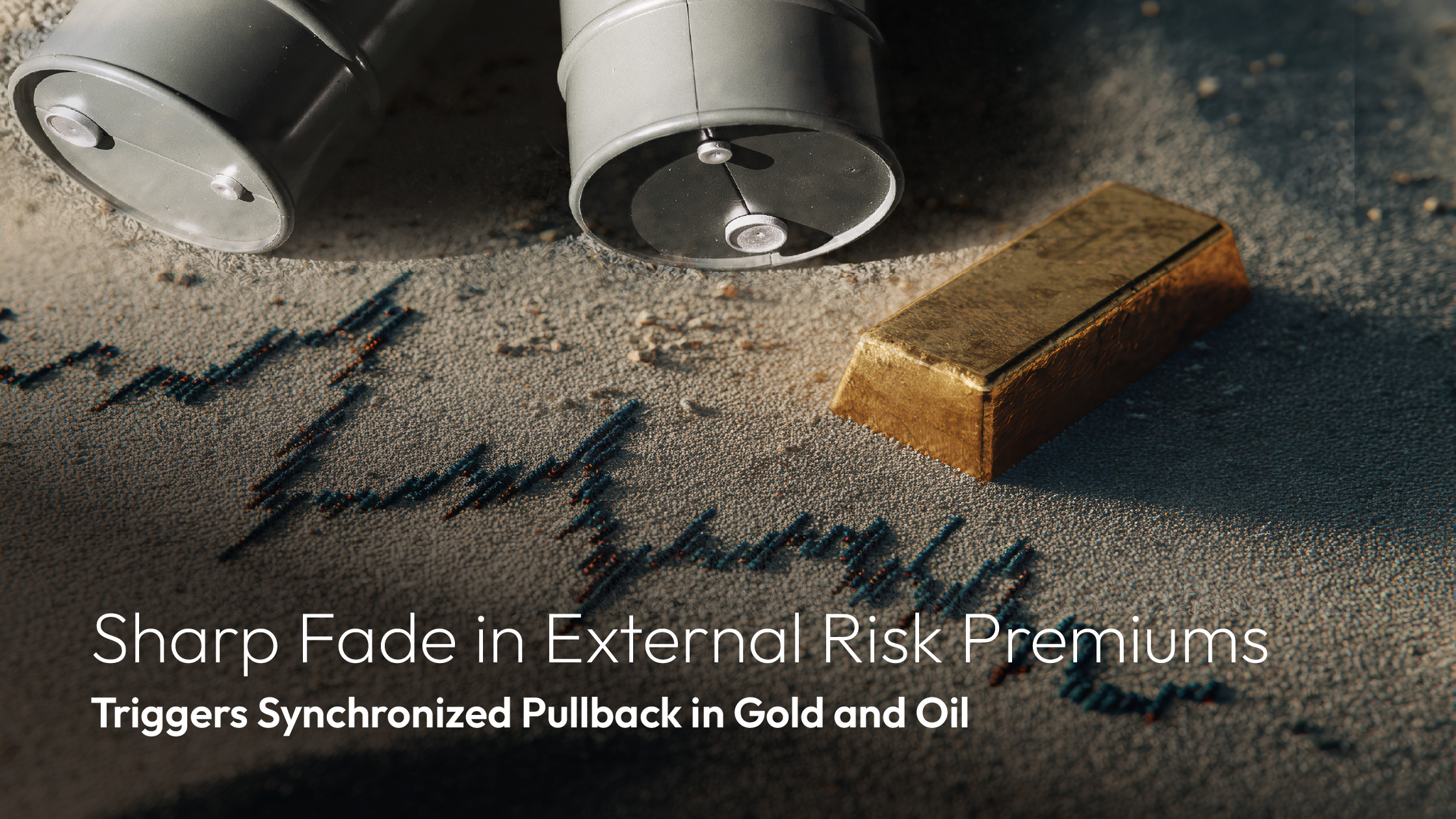 現在ご覧いただいているのは Amillex Daily Market Commentary | Sharp Fade in External Risk Premiums Triggers Synchronized Pullback in Gold and Oil 